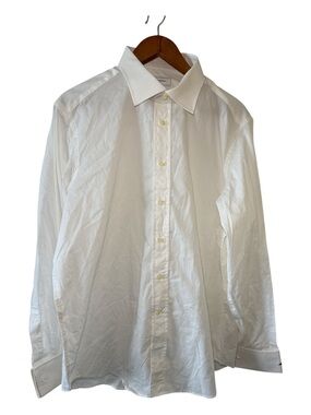 NEW! Camicissima French Cuff Dress Shirt Button Up Size 18 Slim Fit White